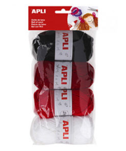 Pack 4 ovells de llana tons vermells