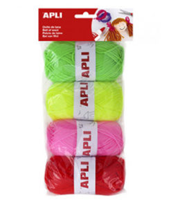 Pack 4 ovells de llana tons fluor