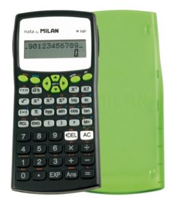 Calculadora científica negra M240 amb funda verda