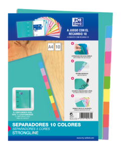 SEPARADORS A4  OXFORD STRONGLINE 10 COLORS