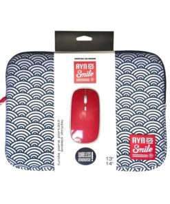 Funda portàtil neoprè fins a 14" + ratolí sense fil - SMILE Quimono.
